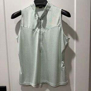 Jamie Sadock golf shirt in lime and white stripe size L